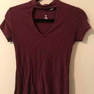 Pacsun fitted choker neckline ribbed top